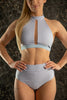 TOP STRAP GRAY BLUE PASTEL