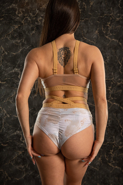 MESH AQUARIUS SHORTS WITH NUDE FINISH