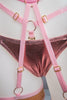 SET - ARUBA LOW/HIGH SHORTS + GARTER CHANTALLE BABY PINK