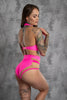 SHOWTIME PINK NEON SWIMSUIT