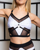 TOP CHANTALLE MARBLE WITH BLACK MESH