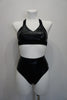 TOP LARA BLACK LEATHER ECO- WITH BLACK STRAPS AND MESH NUDE OUTLET -40%