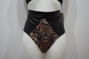SAUCY SHORT BLACK LEATHER WITH PANTHERE OUTLET -35%