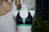 TOP KIM BLACK LEATHER JELLY BELLY BLUE GREEN RUBBER-50%