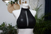 TOP STRAP LEATHER MAT WITH BLACK MESH AND BLACK RUBBER 40%