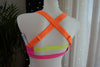 TOP KIM NEON PINK 3D /ORANGE AND YELLOW STAPS AND PINK RUBBER OUTLET -35%