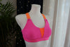 TOP KIM NEON PINK 3D /ORANGE AND YELLOW STAPS AND PINK RUBBER OUTLET -35%