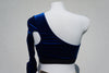 TOP ONE SHOULDER BLOUSE ROYAL BLUE AND GOLD OUTLET