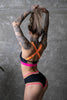 BOSS MAMMA SHORTS ZWART MET ROZE AFWERKING