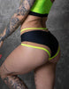 BOSS MAMMA SHORTS BLACK WITH YELLOW TRIM