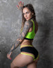 BOSS MAMMA SHORTS BLACK WITH YELLOW TRIM