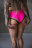 BOSS MAMMA SHORTS NEON ROZE MET ZWARTE Bies