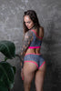 BOSS MAMMA SHORTS ZEBRA WITH NEON-PINK FINISH