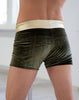 COMPETITION SHORTS OLIVE VELVET WITH GOLDEN BELT