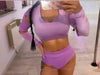 CROP TOP  LOOK AT HER JELLY BELLY UNICORN PURPLE VELOUR