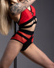 EMPIRE ZWARTE SHORT MET RODE TRIM