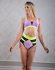 EMPIRE PURPLE BLACK SHORTS WITH A NEON YELLOW STRIPE
