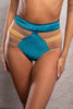 VEMPIRE SHORTS EMERALD FLUWEEL MET NAAKTE STREPEN