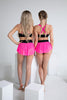 GAME TIME ZWARTE SHORT MET MESH ROZE NEON