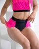 GAME TIME BLACK SHORTS WITH MESH PINK NEON