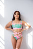 GLOW MESH VERSACE ROZE-GROEN