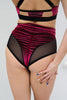 GLOW SHORTS BURGUNDY GLITTER VELVET