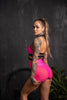 SET ROZE NEON BRAVE SHORTS + MESH SHORTS