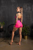 SET ROZE NEON BRAVE SHORTS + MESH SHORTS