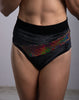 WAVE SHORTS BLACK VELOR WITH A MULTICEKIN INSERT