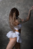 SHORTS GIRLS TRIP WHITE WITH WIHITE MESH