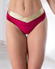 SHORTS JASMINE BURGUNDY VELOR WITH A GOLD TRIM