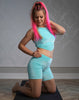 TEDDY TIE BACK BLOUSE - JELLY BELLY SKY VELOR