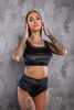 TOP BOSS MAMMA BLACK GLITTER VELVET