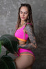 TOP BOSS MAMMA ROZE 3D NEON MET ORANJE AFWERKING