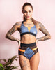 TOP KIM DENIM WITH ORANGE INSERT