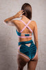 TOP LARA EMERALD FLUWEEL MET GUMS BABY ROZE