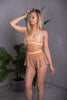 LARA NUDE TOP WITH NEON ORANGE FINISH
