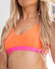 TOP LARA ORANJE NEON FACTUUR 3D MET NEON-ROZE RUBBER