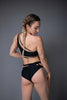 TOP SUIKERVRIJ ZWART MESH AFWERKING NUDE
