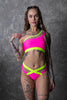 TOP SUGARFREE PINK NEON WITH YELLOW TRIM