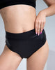 VIRGIN HIGH CUT SHORTS BLACK LEATHER