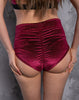 VIRGIN SHORTS BOURGONDY GLITTER VELOURS