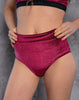 VIRGIN SHORTS BOURGONDY GLITTER VELOURS