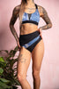 WAVE SHORTS ZWART MET EEN DENIM PATCH