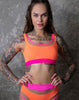 TOP BOSS MAMMA ORANJE 3D MET NEON-ROZE AFWERKING