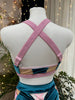 TOP LARA EMERALD VELVET PINK RUBBER OUTLET -35%