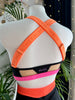 TOP LARA BLACK AND ORANGE PINK NEON RUBBER OUTLET -35%