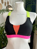 TOP KIM BLACK ECONYL ORAND 3D AND PINK/YELLOW RUBBER OUTLET -40%