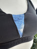 TOP KIM BLACK WITH JEAN FINISH OUTLET -35%