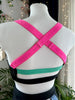 TOP KIM BLACK LEATHER APPLE MINT NEON PINK BLACK RUBBER -40%